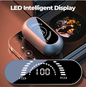 سماعة أذن لاسلكية عالية الدقة 5.2، مزودة بمشبك للأذن، تعمل بتقنية التوصيل العظمي، متوافقة مع بلوتوث، تعمل باللمس، مناسبة للرياضة، مزودة بخاصية إلغاء الضوضاء وميكروفون.